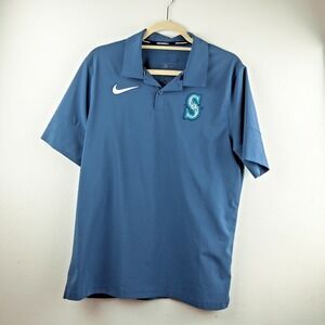 Seattle Mariners Nike Authentic Short Sleeve polo Mens Large